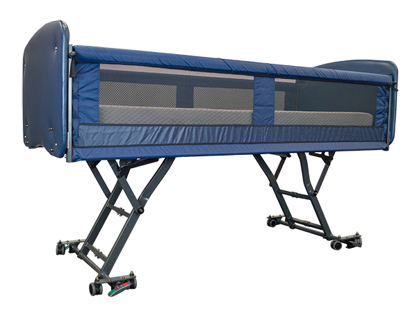 EMPRESA COMPLEX NEEDS BED | KING SINGLE, PADDED VINYL WITH FABRIC SIDE RAILS