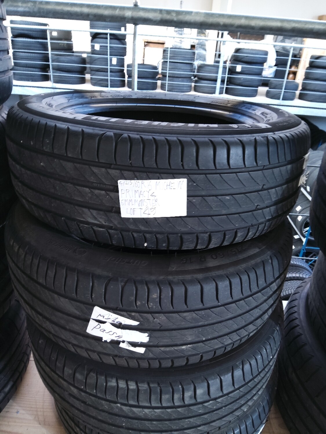 4×215/60R16 MICHELIN PRIMACY 4 6MM.MØNSTER 