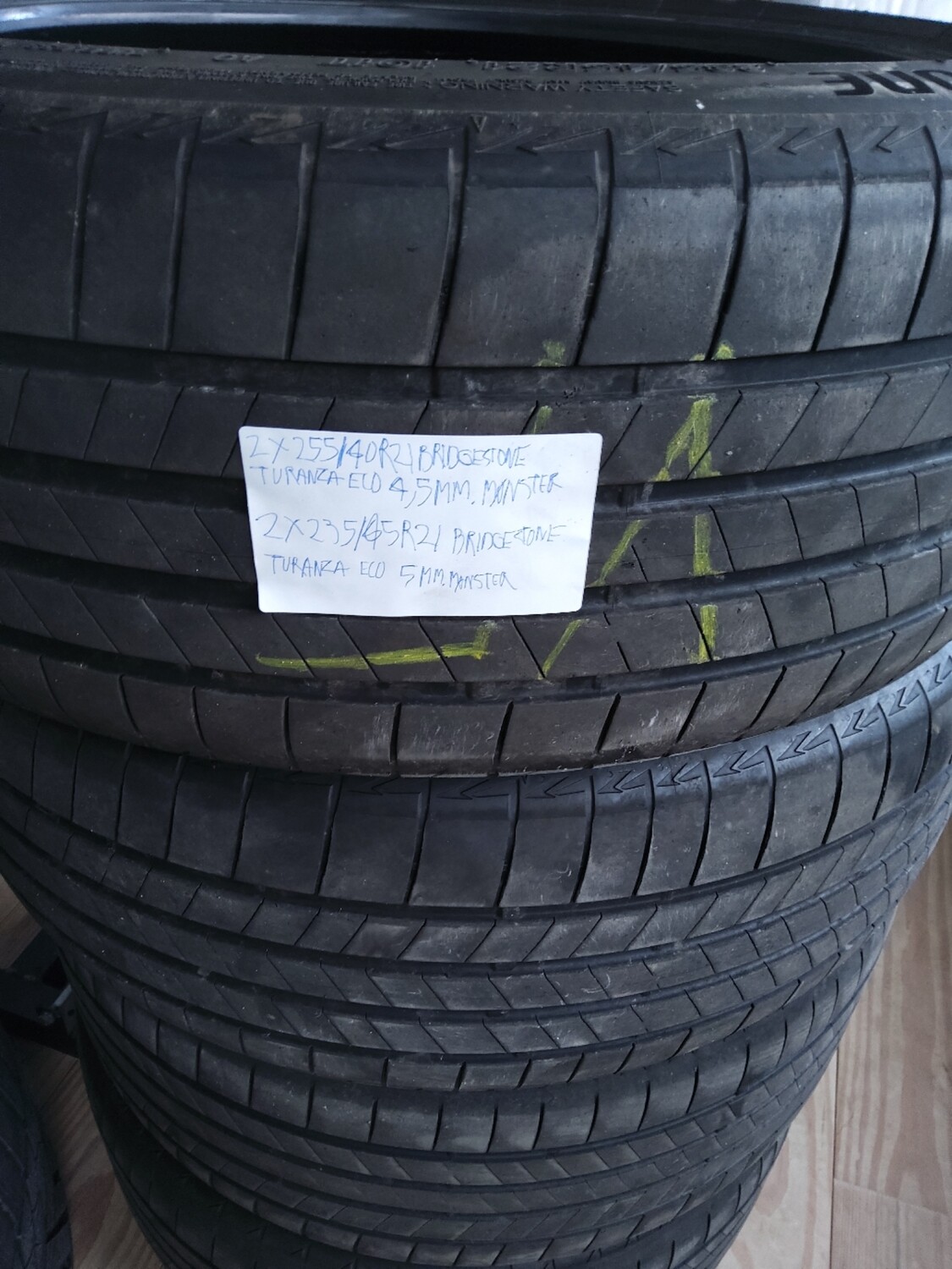 2×235/45R21 BRIDGESTONE TURANZA ECO 5MM.MØNSTER