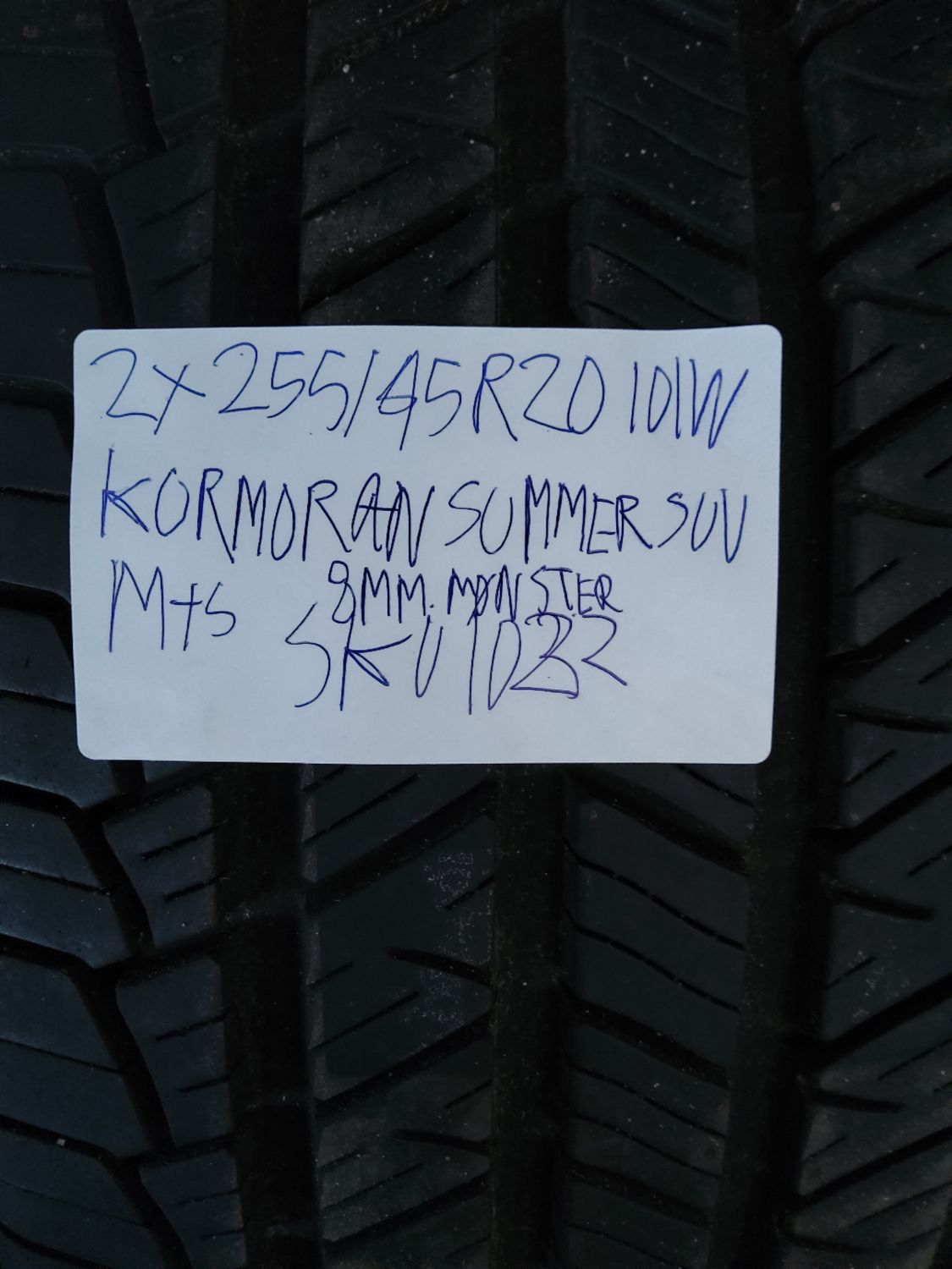 2×255/45R20 101W KORMORAN SUMMER SUV 8MM.MØNSTER