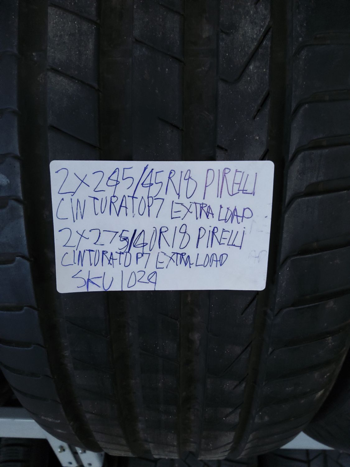 2×275/40R18 PIRELLI CINTURATO P7 EXTRA LOAD 