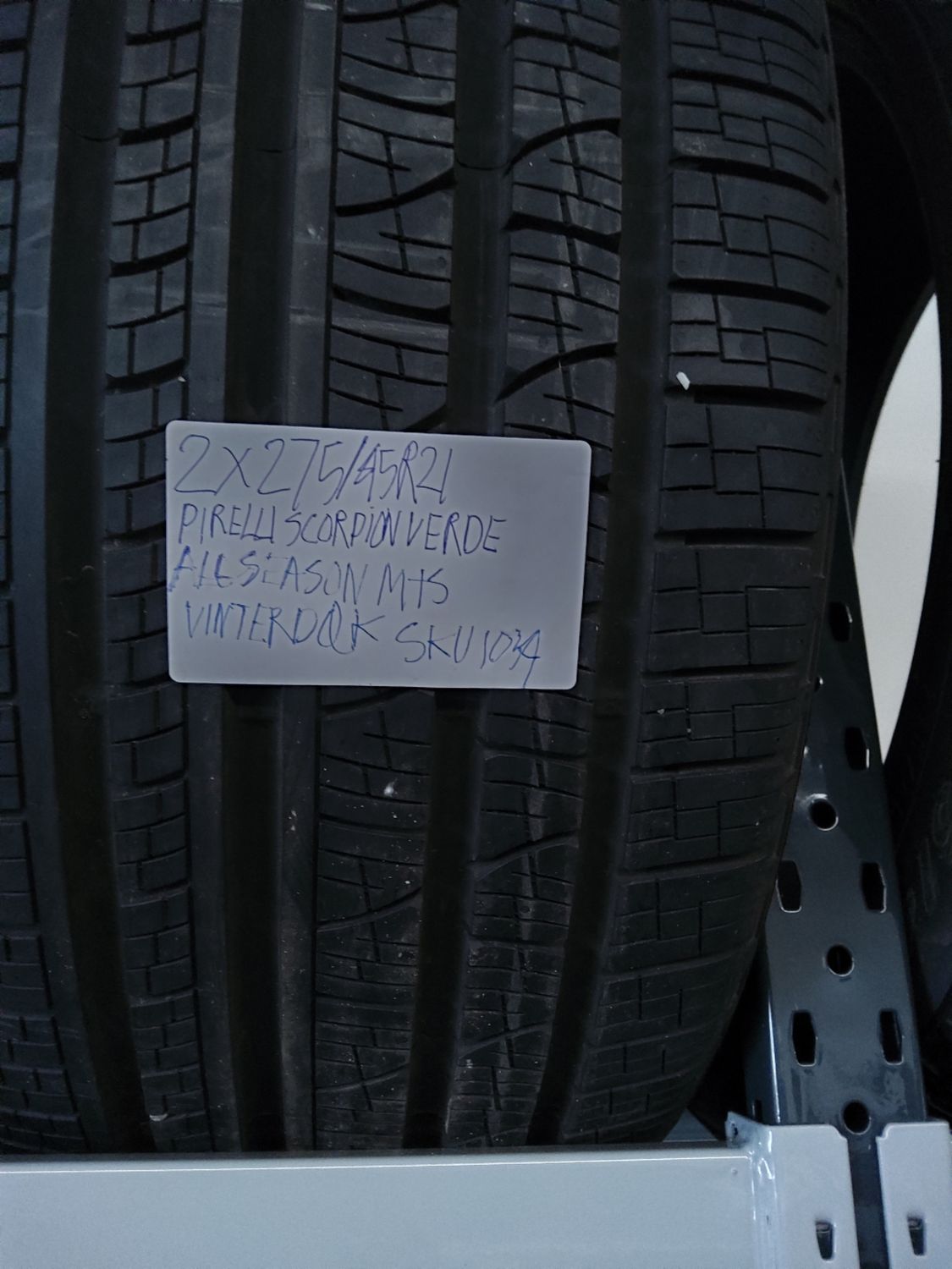 2×275/45R21 PIRELLI SCORPION VERDE ALL SEASON M+S 8MM.MØNSTER VINTERDÆK