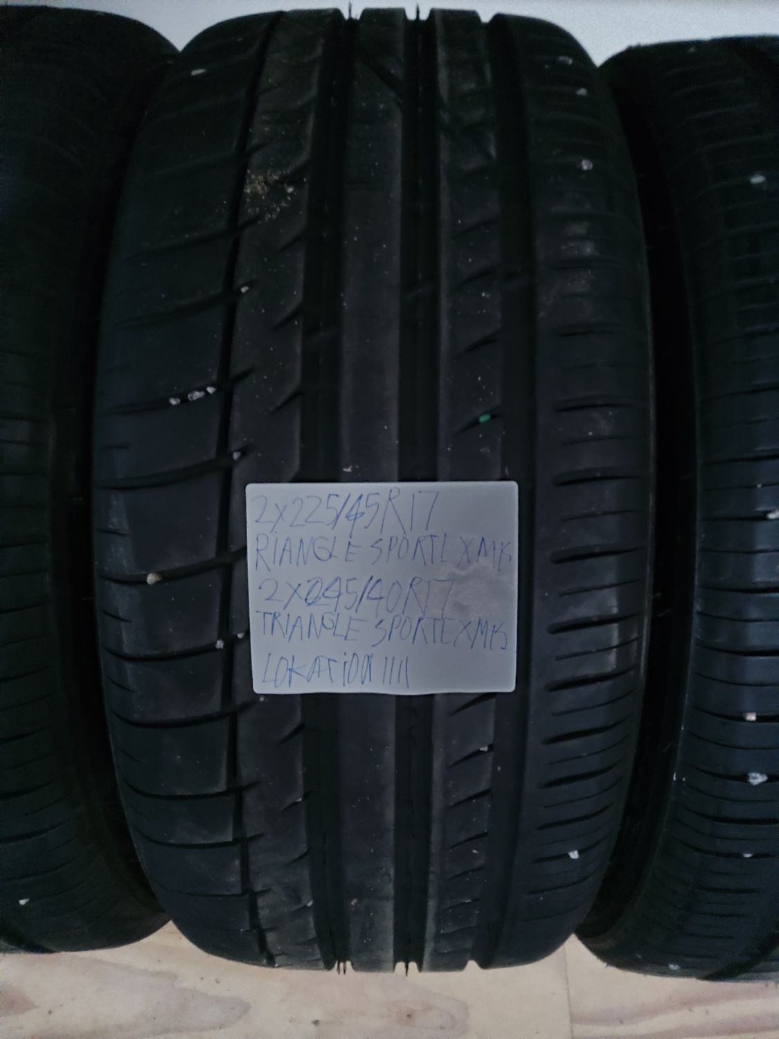 2×225/45R17 RIANGLE SPORTE X M+S 6MM.MØNSTER 2×245/40R17 TRIANGLE SPORTEX M+S 5MM.MØNSTER VINTERDÆK