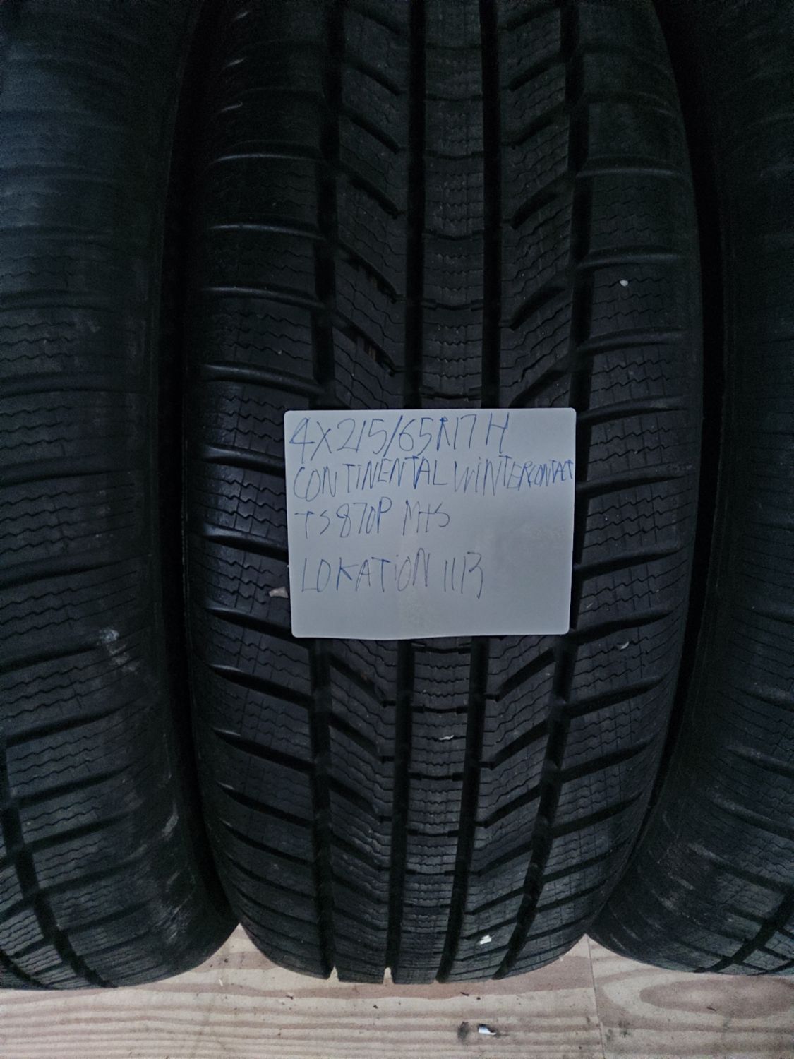 4×215/65R17 H CONTINENTAL WINTERCONTACT TS870P M+S VINTERDÆK 8MM.MØNSTER 