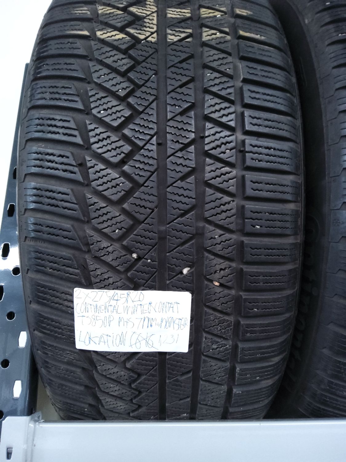 2×275/45R20 CONTINENTAL WINTERCONTACT TS850P M+S 7MM.MØNSTER