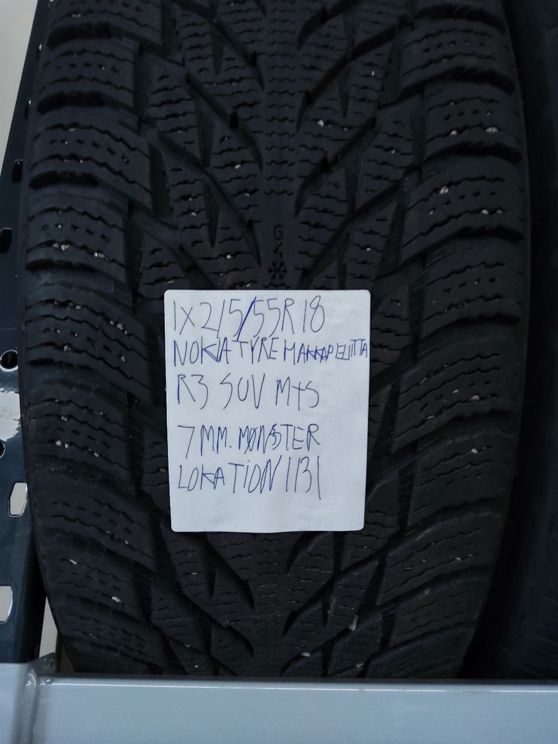 1+215/55R18 NOKIAN TYRES HAKKAPELIITTA R3 SUV M+S VINTERDÆK 7MM.MØNSTER
