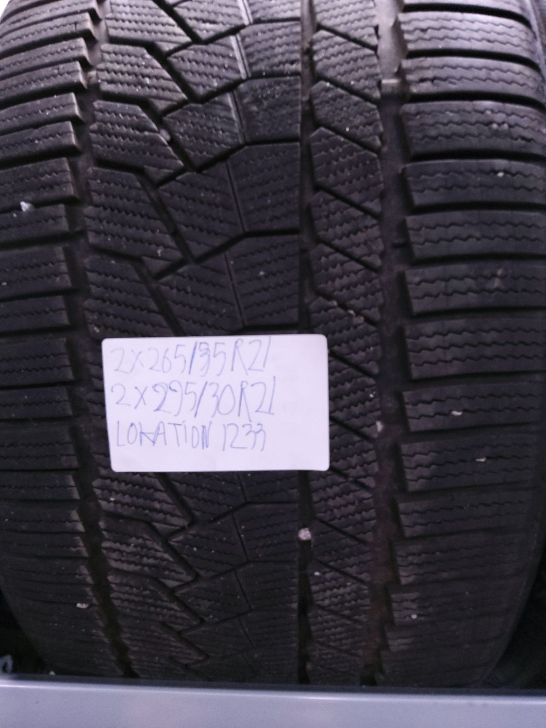 2×265/35R21 101T XL CONTINENTAL VIKINGCONTACT7 M+S 7MM.MØNSTER 2×295/30R21 V XL M+S 7MM.MØNSTER