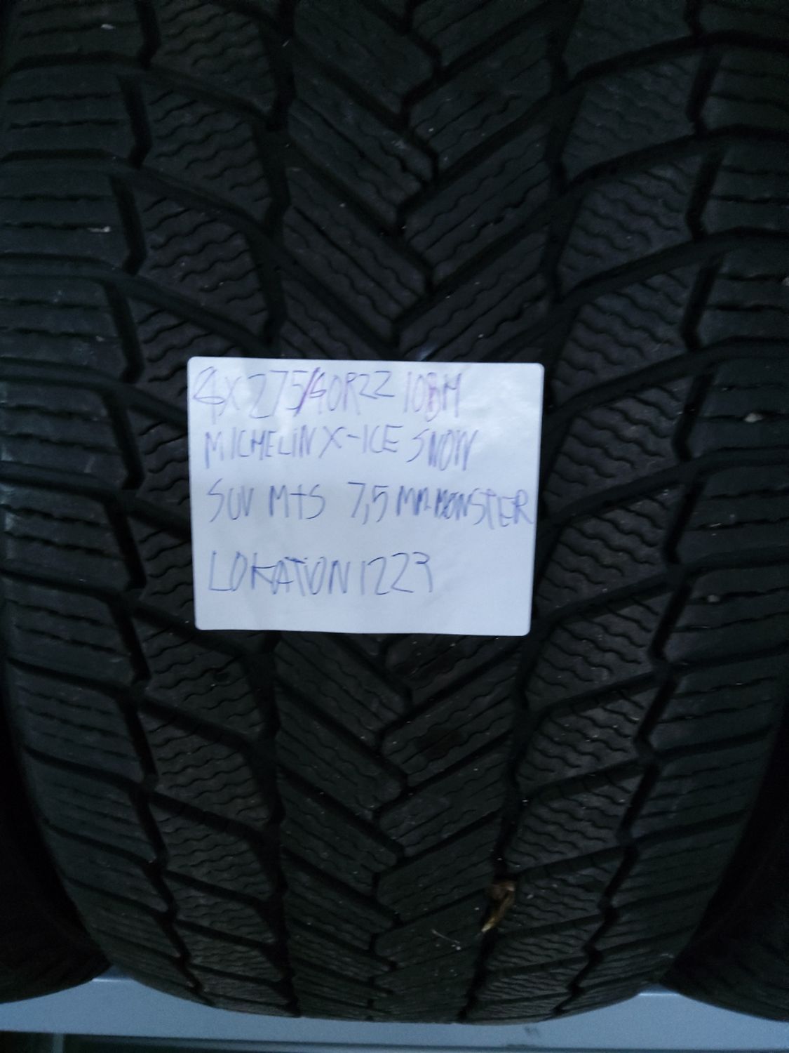 4×275/40R22 108H  MICHELIN X-ICE SNOW SUV M+S 7,5MM.MØNSTER VINTERDÆK