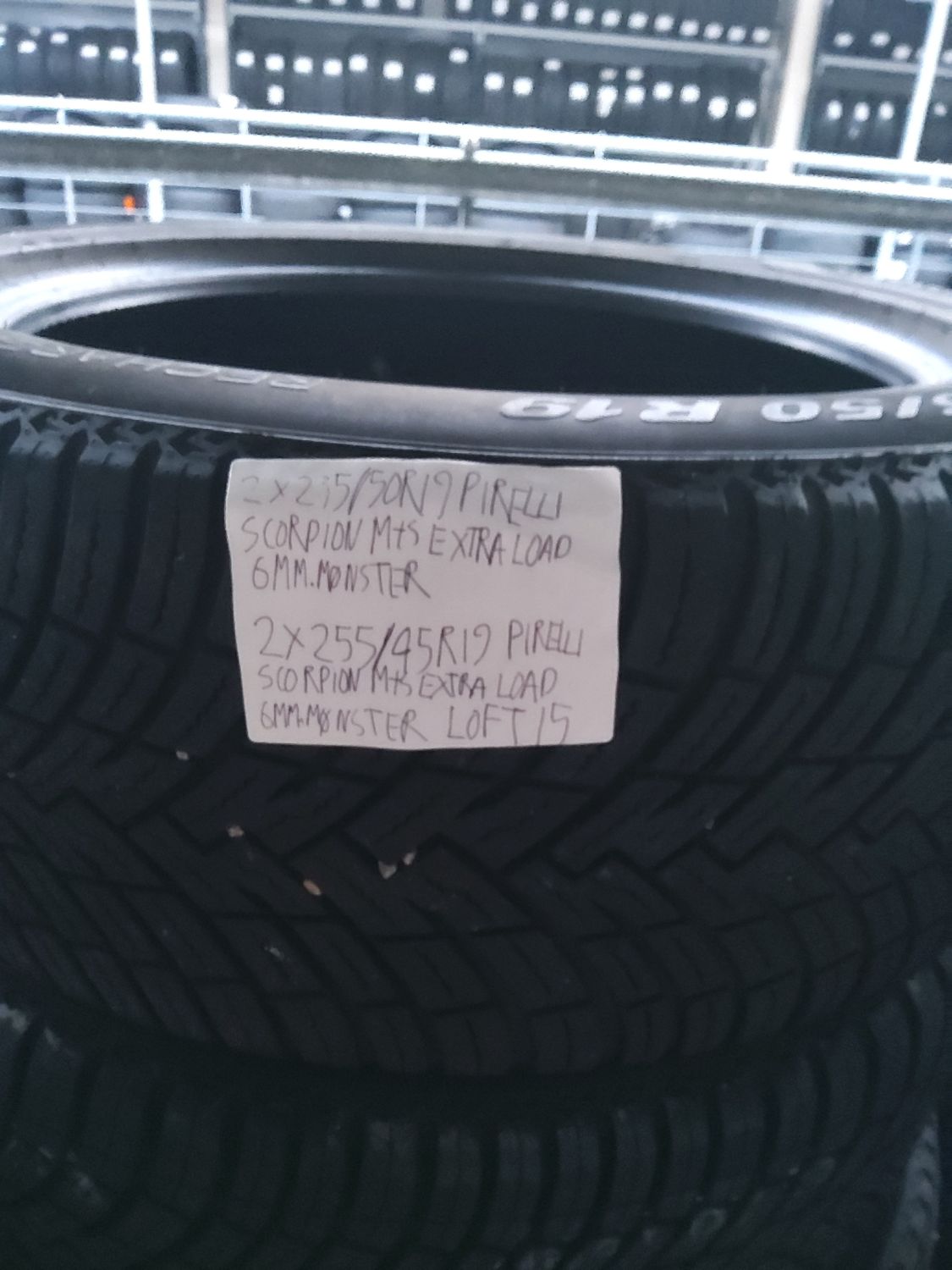 2×235/50R19 PIRELLI SCORPION M+S EXTRA LOAD 6MM.MØNSTER 2×255/45R19 PIRELLI SCORPION M+S EXTRA LOAD 6MM.MØNSTER