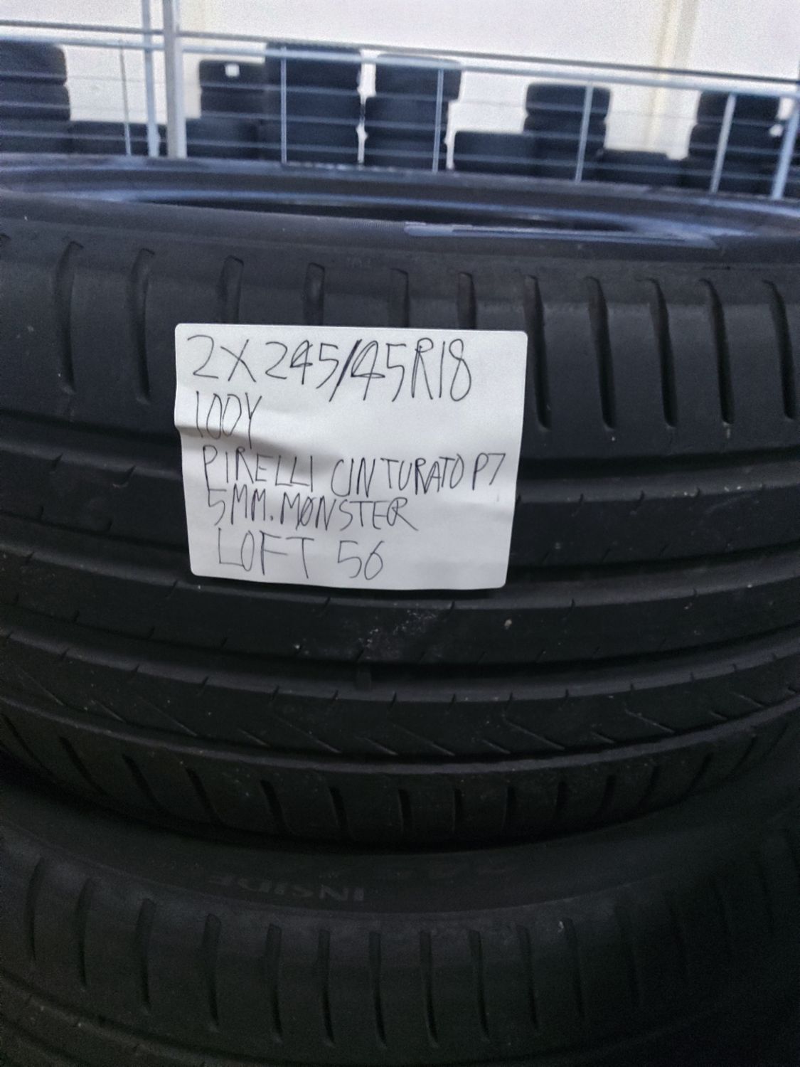 2×245/45R18 100Y PIRELLI CINTURATO P7 5MM.MØNSTER 