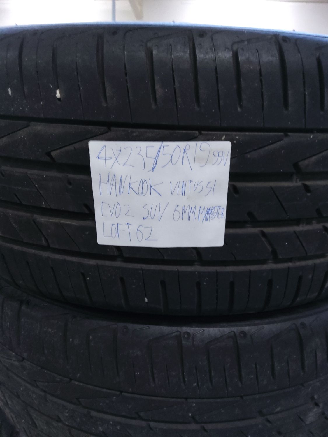4×235/50R19 99V HANKOOK VENTUS S1 EVO2 SUV 6MM.MØNSTER