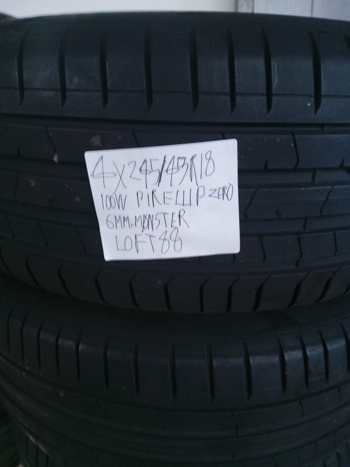 4×245/45R18 100W PIRELLI P ZERO 6MM.MØNSTER SOMMERDÆK