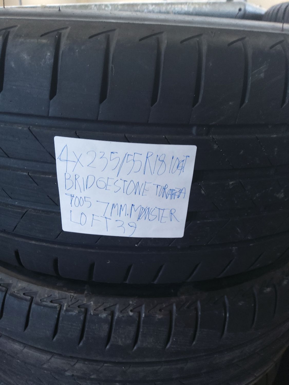 4×235/55R18 104T BRIDGESTONE TURANZA T005 7MM.MØNSTER SOMMERDÆK
