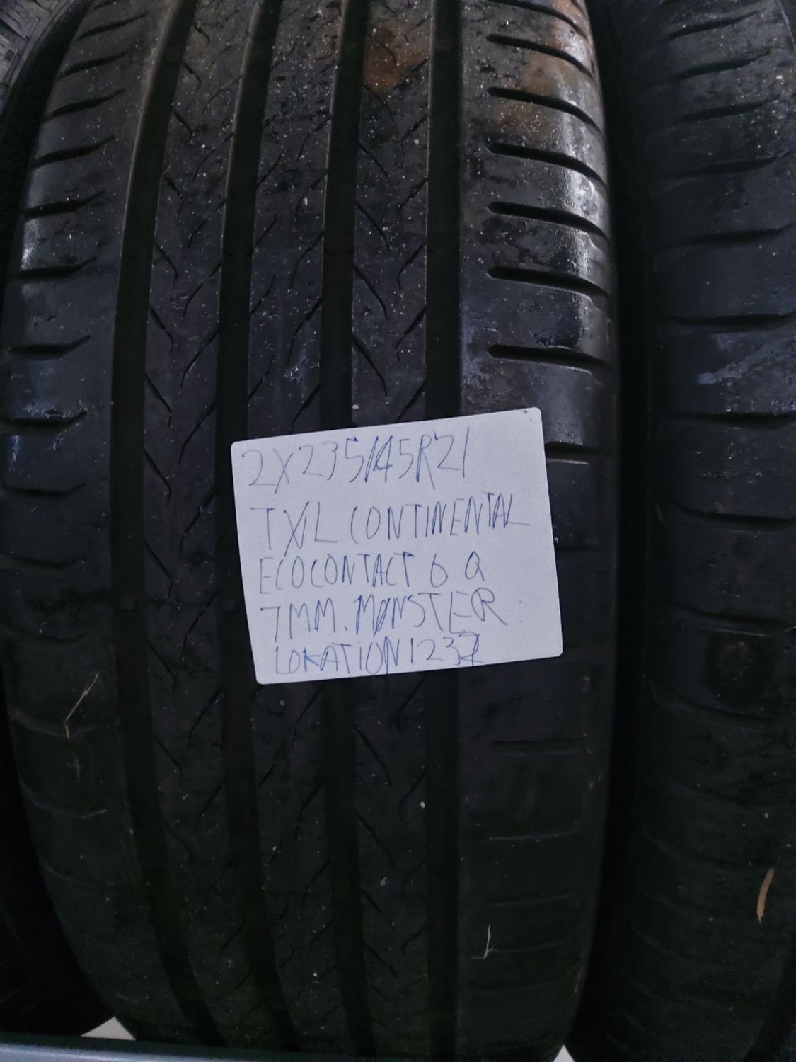 2×235/45R21 T XL CONTINENTAL ECOCONTACT 6 Q 7MM.MØNSTER SOMMERDÆK