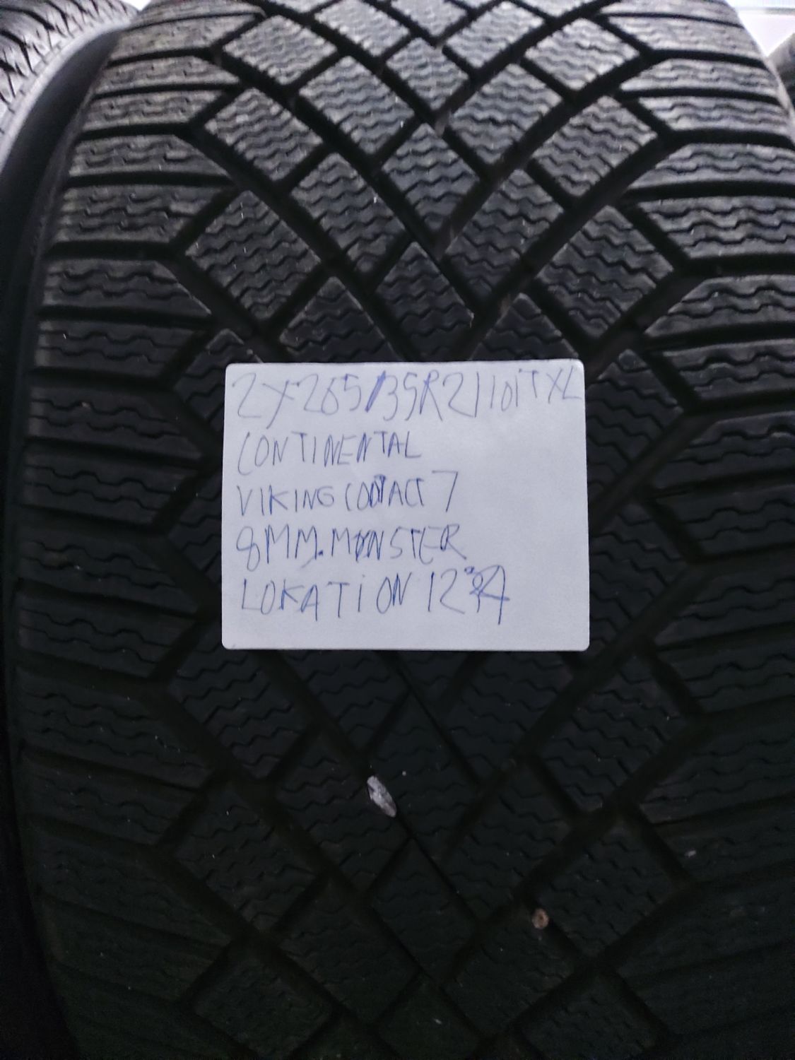 2×265/35R21 101T XL CONTINENTAL VIKINGCONTACT7 8MM.MØNSTER