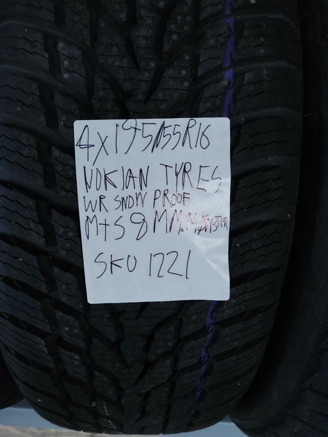 4×195/55R16 NOKIAN TYRES WR SNOWPROOF M+S 8MM.MØNSTER