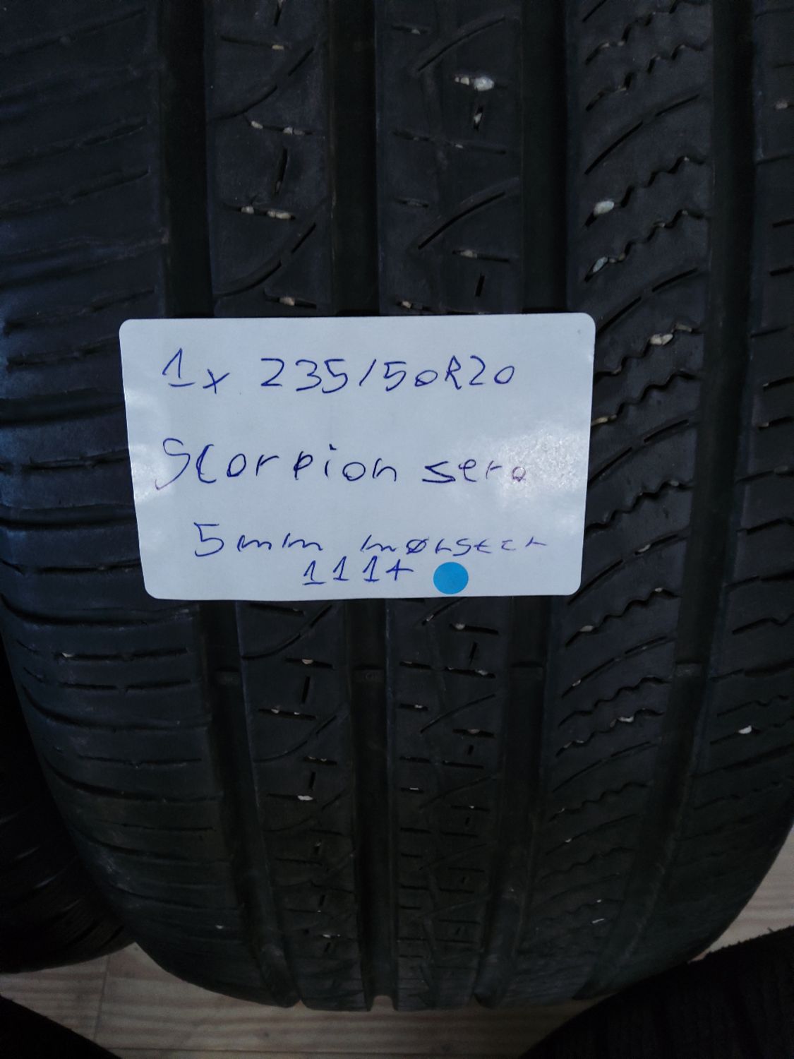 1×235/50R20 PIRELLI SCORPION ZERO ALLE SEASON HELLE ÅRS DÆK 5MM.MØNSTER 