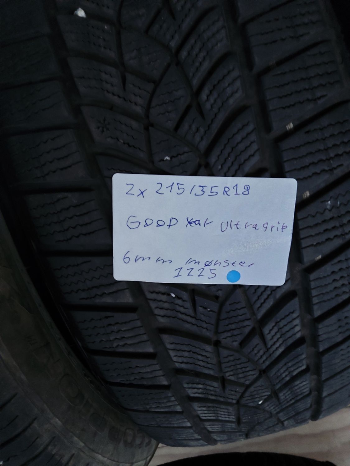 2×215/55R18 GOODYEAR ULTRAGRIP PERFORMANCE M+S 6MM.MØNSTER VINTERDÆK
