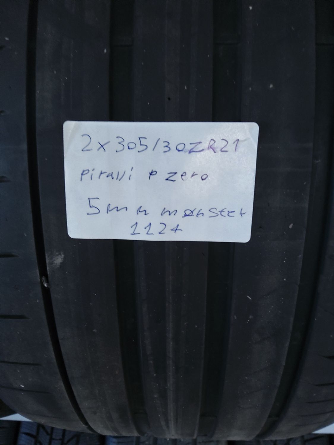 2×305/30ZR21 104Y PIRELLI P ZERO 5MM.MØNSTER VINTERDÆK