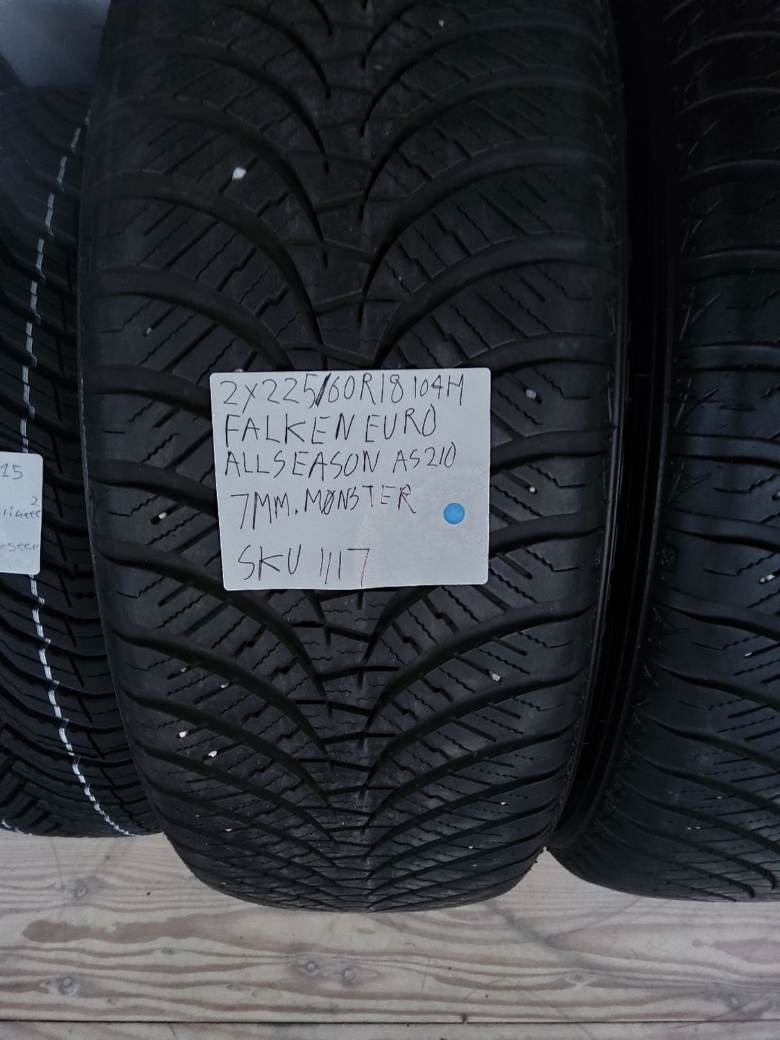 2×225/60R18 104H FALKEN EURO ALL SEASON AS210 7MM.MØNSTER HEL ÅRSDÆK