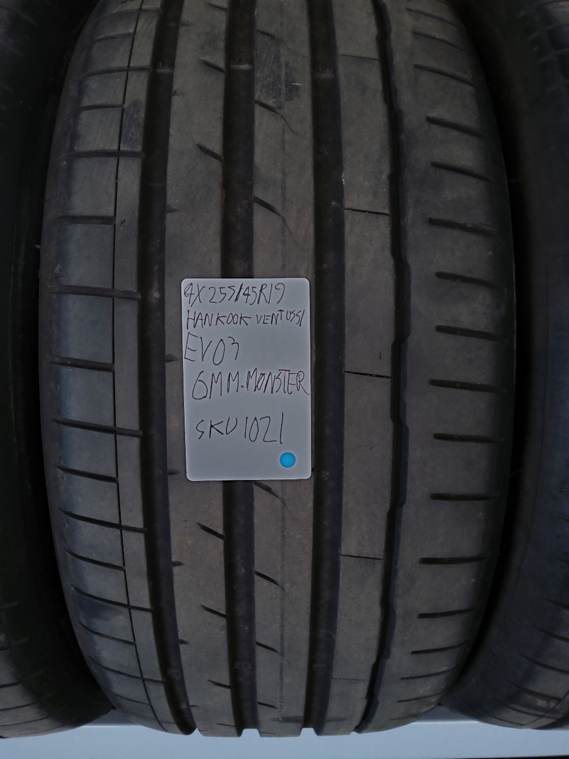 4×255/45R19 HANKOOK VENTUS S1 EVO3 6MM.MØNSTER SOMMERDÆK 