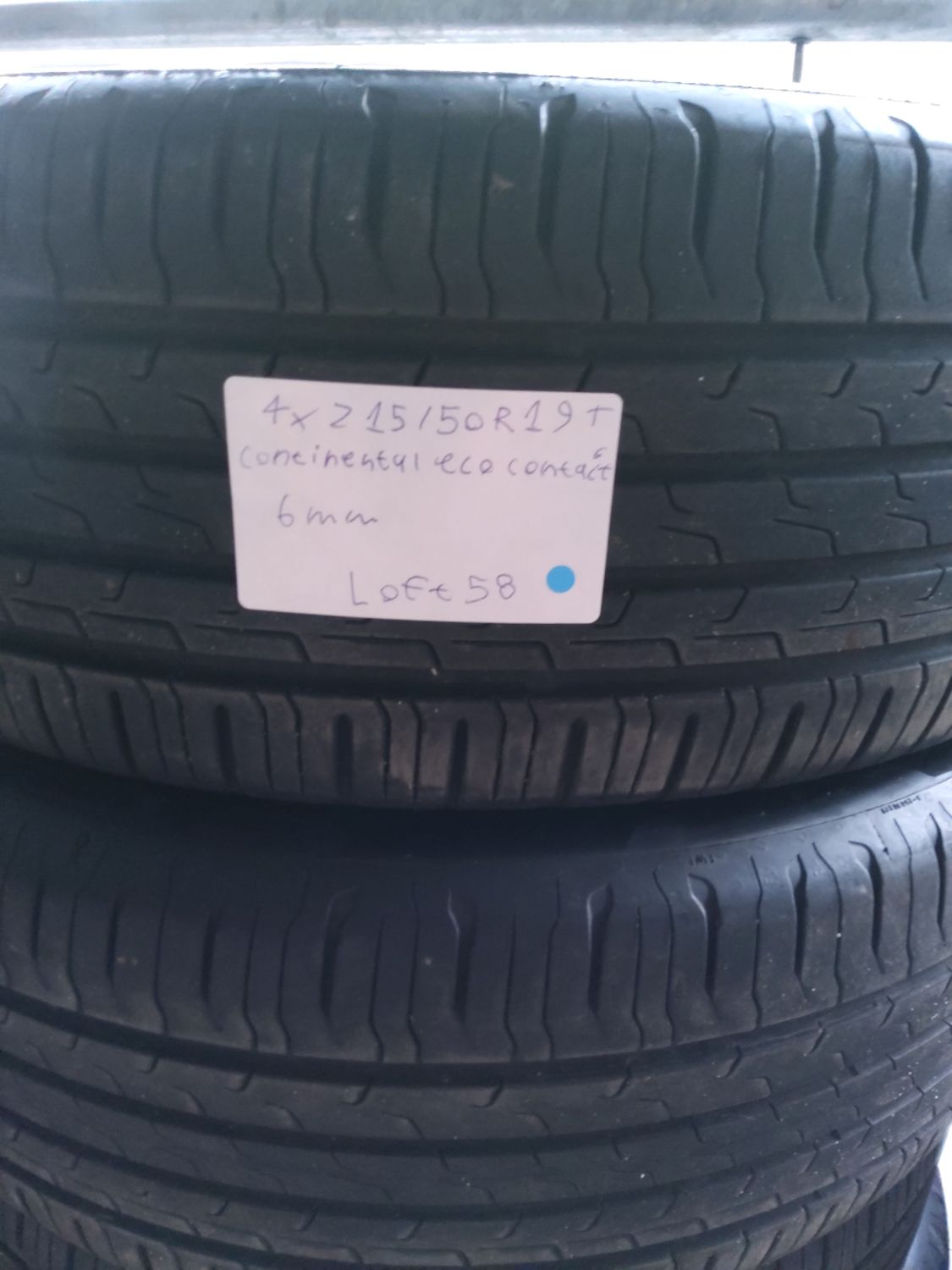 4×215/50R19 T ECOCONTACT 6 SOMMERDÆK 6MM.MØNSTER