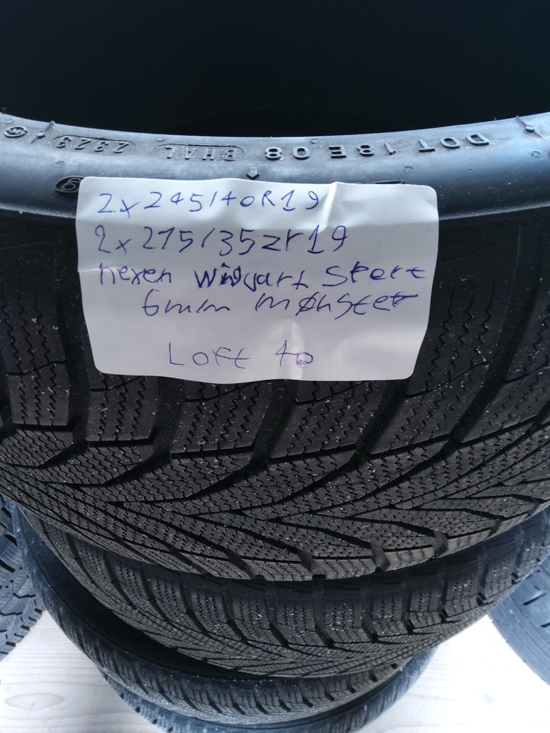 2×245/40R19 2×275/35ZR19 HEXEN WINGUARD SPORT 2 6MM.MØNSTER