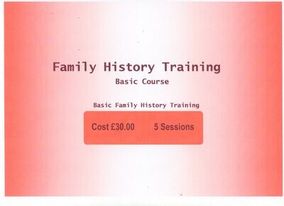 Family History Basic Course - 1st September 2025
