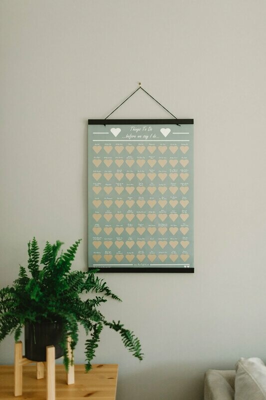 Scratch Off Wedding Planning Poster (A2) - Sage Green