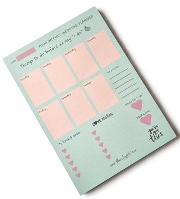 Weekly Wedding Planning Notepad