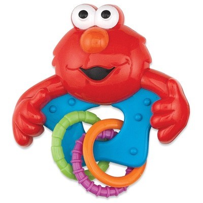 Sesame Street Rattle with Rings Pink or Blue