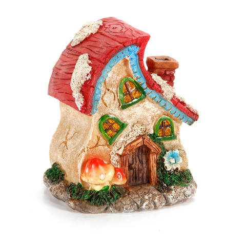 Garden Minis - Fairy Hut - Resin - 4 x 4.25 inches - 2 Assorted