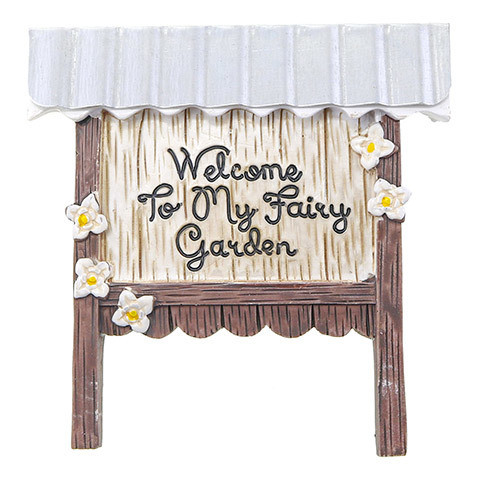 Fairy Garden Welcome Sign: 3.75 inches