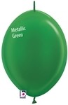 12 inch Betallatex Metallic Green LINK-O-LOON, Price Per Bag of 25