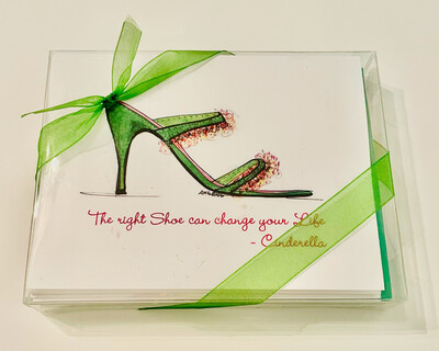 The Right Shoe Can Change Your Life, Cinderella Note Cards With Envelopes 