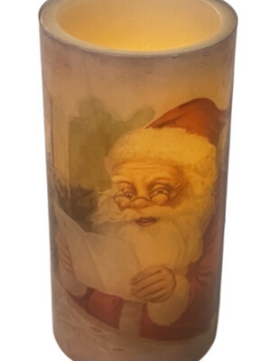 Santa Battery Operated Candle