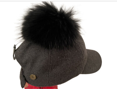 Made In Italy Cap With Fur Pompon