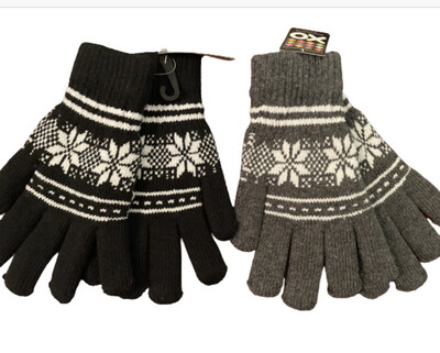 Double Knit Snowflake Gloves