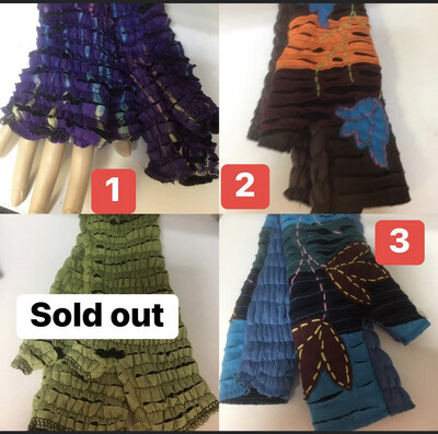 Handmade Fun Colorful Fingerless Gloves