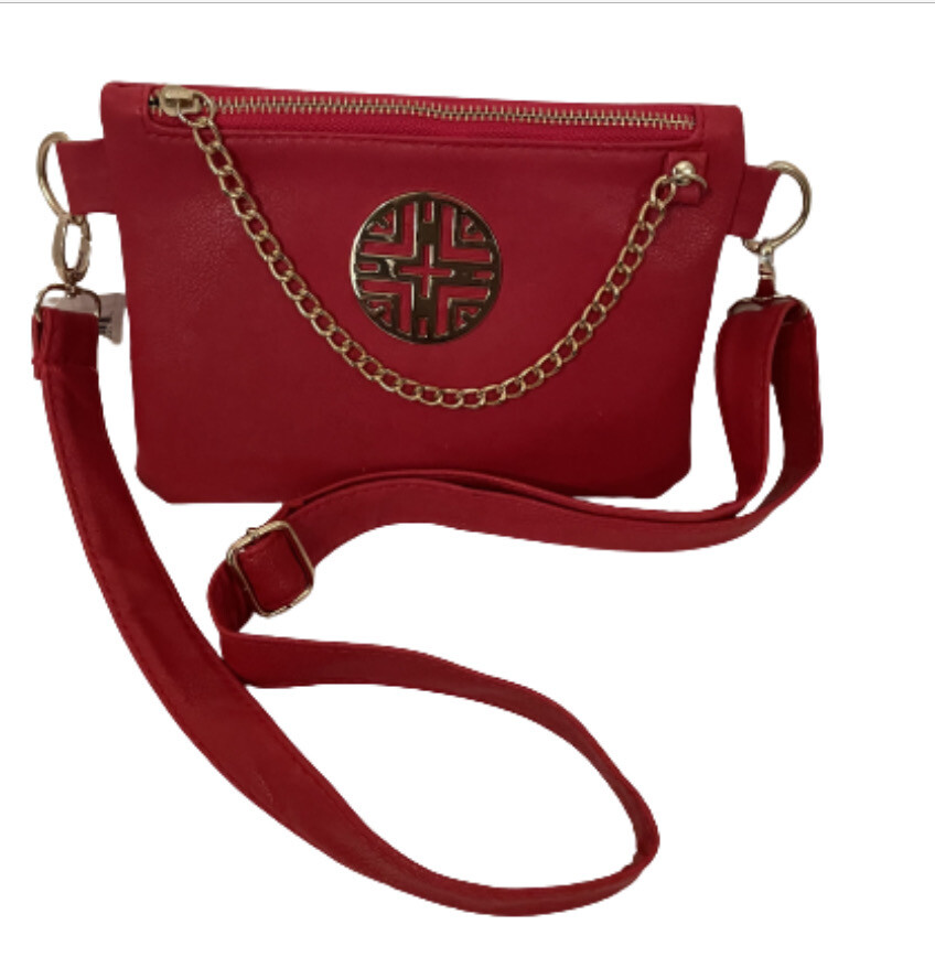 Red With Gold Emblem Fanny Pack