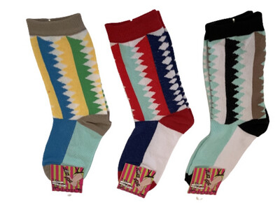 Zig Zag Multi  Color Socks