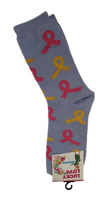 Cancer Awareness Multi  Color Socks