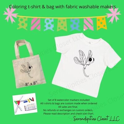 Dragonfly Color Your Own T-Shirt Kit