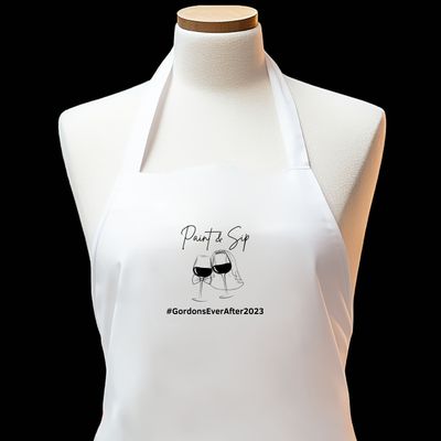 Bride &amp; Groom Custom Shower Apron - Embroidered Apron