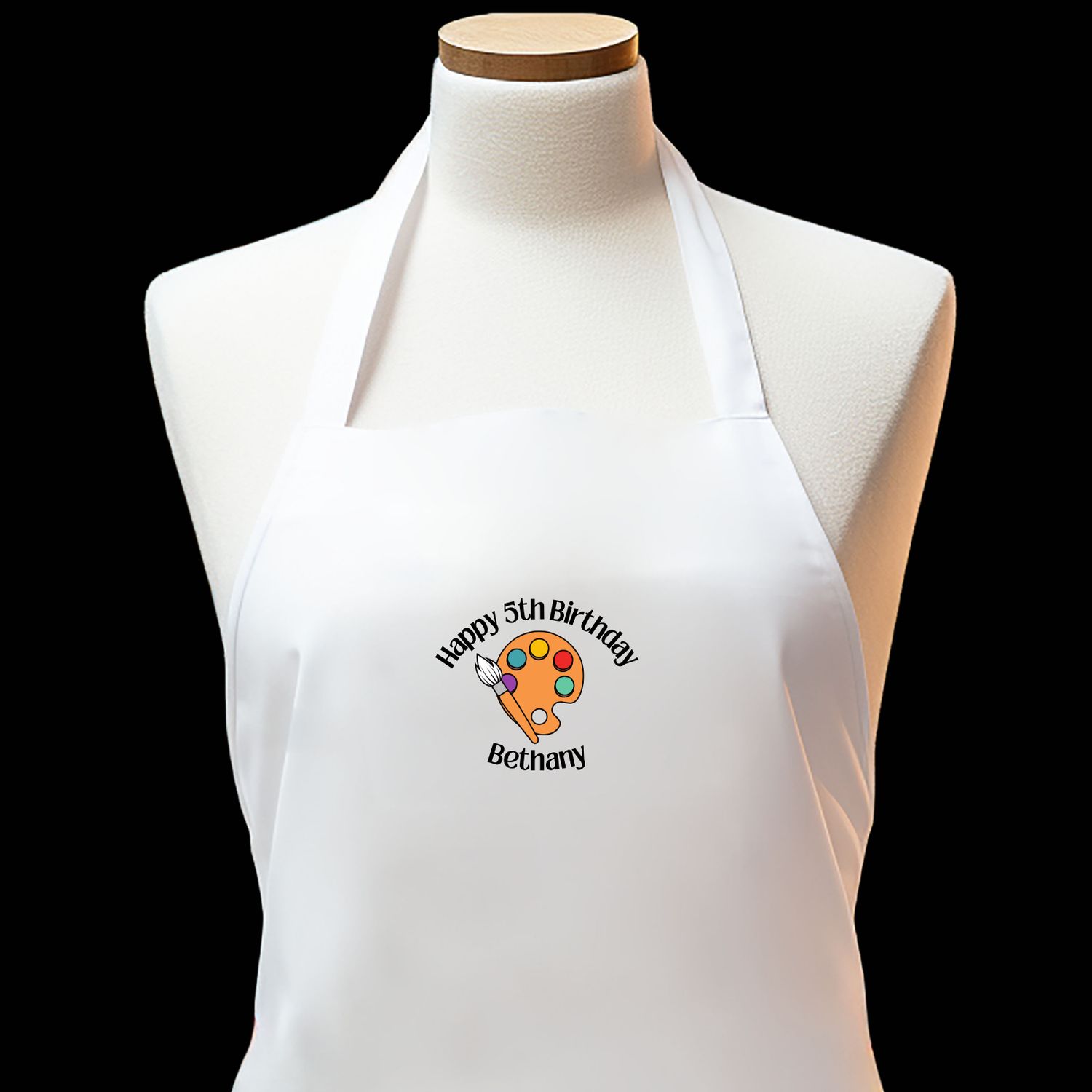 Custom Happy Birthday Palette Apron - Embroidered Apron