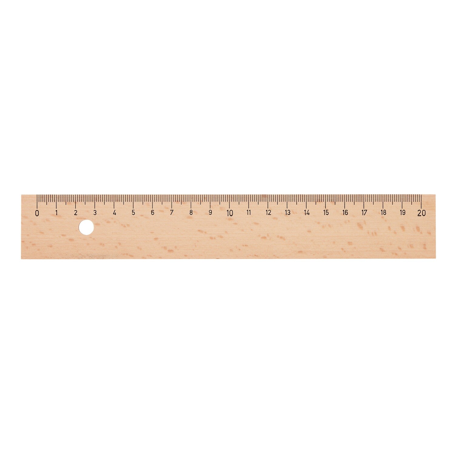 Holzlineal 20cm - unbehandelte Buche