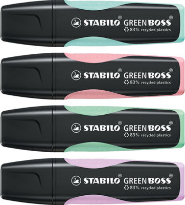 GREEN Boss Textmarker Pastellfarben