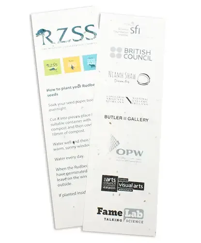 Saatgutpapier Lesezeichen -  80g/m²