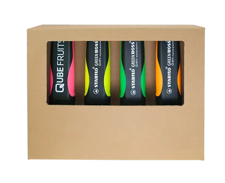 GREEN Boss Textmarker 4er Set