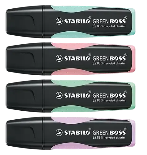 GREEN Boss Textmarker Pastellfarben